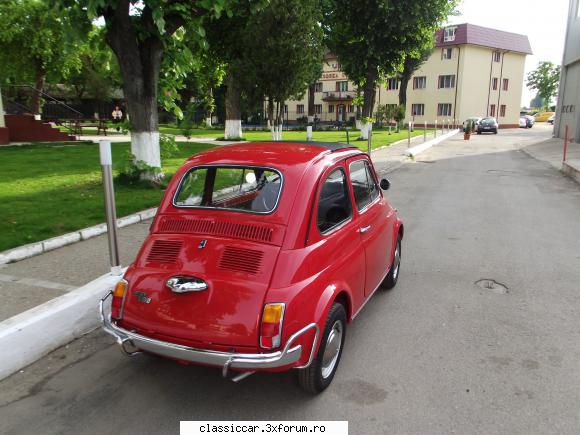Restaurare integrala Fiat 500 L 1970. - vedere din spate - Prezentare masini