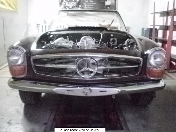 Restaurarea unei MB 280 SL - Sau montat farurile - Reconditionari si Restaurari