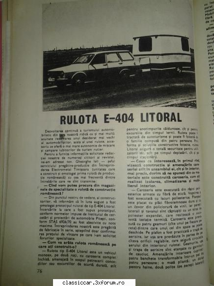 Rulota Litoral - Descrierea rulotei - Remorci, rulote, campere