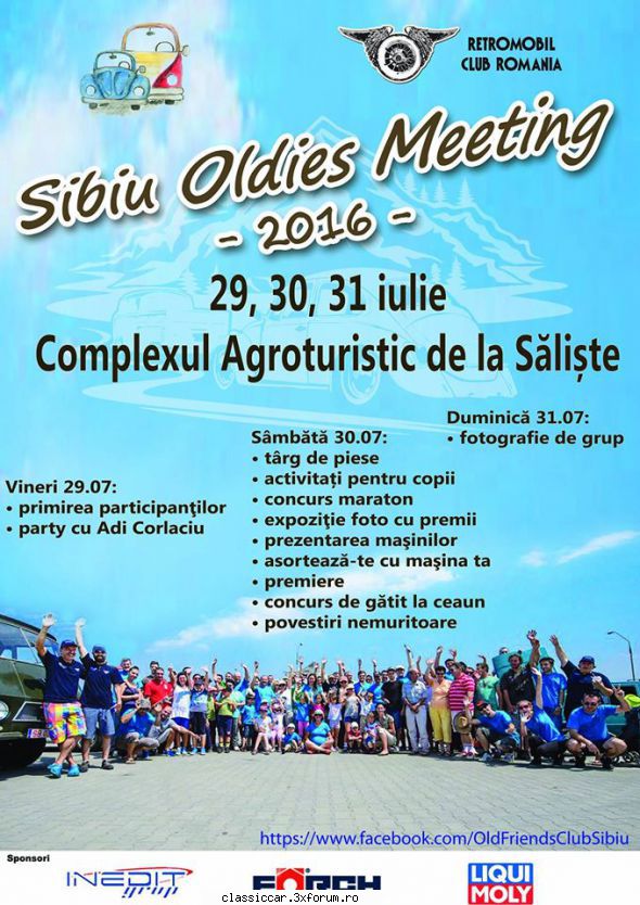 Sibiu Oldies Meeting 2016 - Iata si afisul oficial al intalnirii - Arhiva evenimente 2016