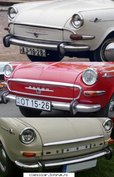 Skoda 1000MB an 1967 - rumburak - Sunt chiar 3 modele de masca la 1000MB; am - Prezentare masini
