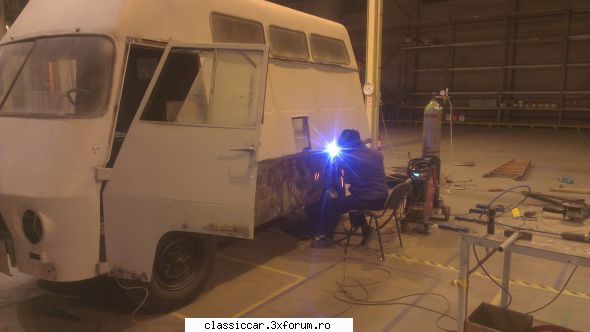 TV-51 L (autolaborator) - etape de reconditionare - Panouri stanga in timpul - Reconditionari si Restaurari