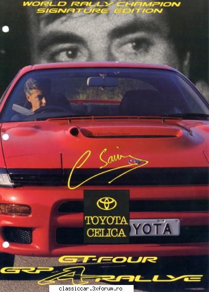 Toyota Celica model semnat Carlos Sainz - o masina foarte rara ,eu in Grecia am cautat si - Discutii libere