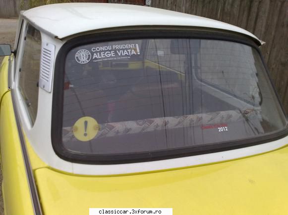 Trabant 601S, fabricat 1985 - Venind vorba de forumul nostru: Pe luneta, partea - Prezentare masini
