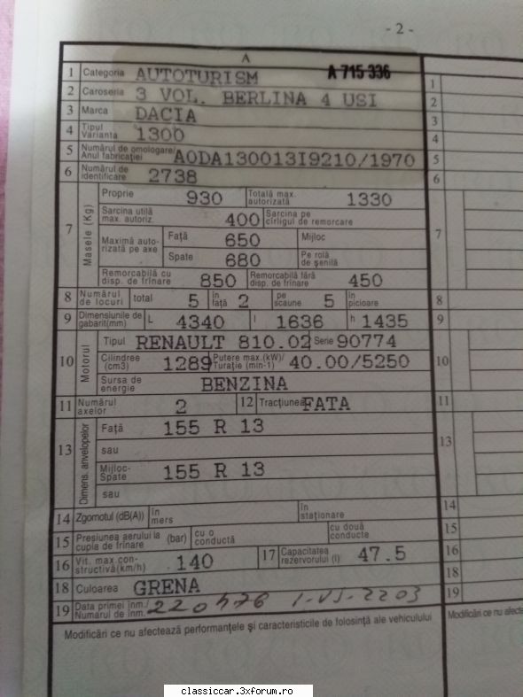 V�nd Dacia 1300 - marius1978 - Vanzari auto-moto clasice direct de catre proprietari