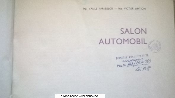 Vand Salon Automobil an 1969 - poze asa in mare de informare - Vanzari- cumparari carti si reviste auto