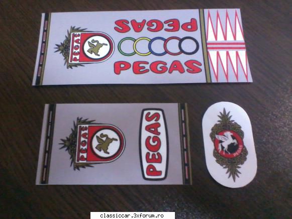 Vand autocolante Pegas - Set 3 bucati, pret 30lei + taxe postale - Vanzari-Cumparari biciclete