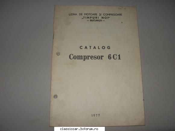 Vand diverse carti tehnice - Catalog piese schimb compresor 6C1 - Vanzari- cumparari carti si reviste auto