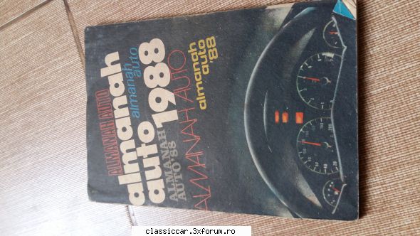 Vand diverse cu specific auto - Almanah auto 1988, stare f buna - Vanzari- cumparari carti si reviste auto
