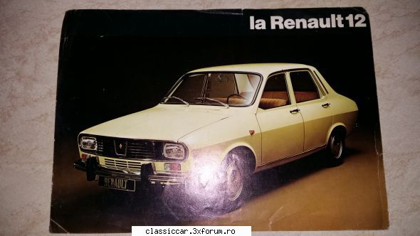 Vand diverse cu specific auto - Pliant Renault 12 - fata/verso - Vanzari- cumparari carti si reviste auto