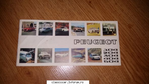 Vand diverse cu specific auto - Brosura Peugeot 1974 modele 104 - Vanzari- cumparari carti si reviste auto