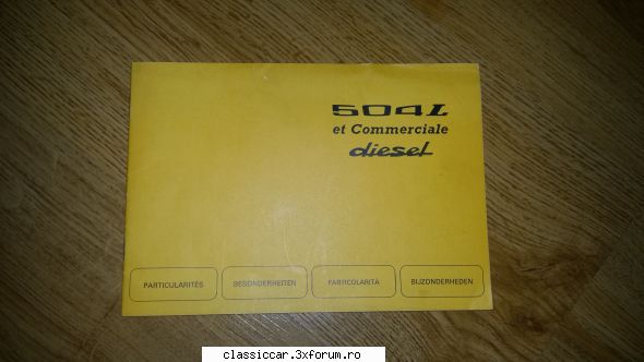 Vand diverse cu specific auto - Brosura Peugeot 504 L et - Vanzari- cumparari carti si reviste auto