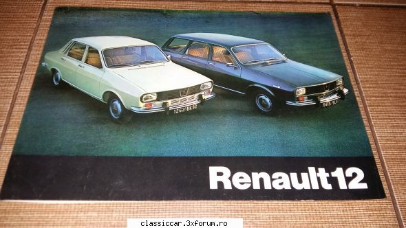 Vand diverse cu specific auto - Brosura 4 pagini Renault 12 si - Vanzari- cumparari carti si reviste auto