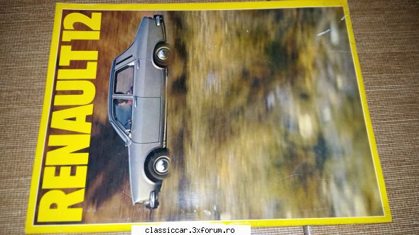 Vand diverse cu specific auto - Brosura Renault 12 - toate - Vanzari- cumparari carti si reviste auto