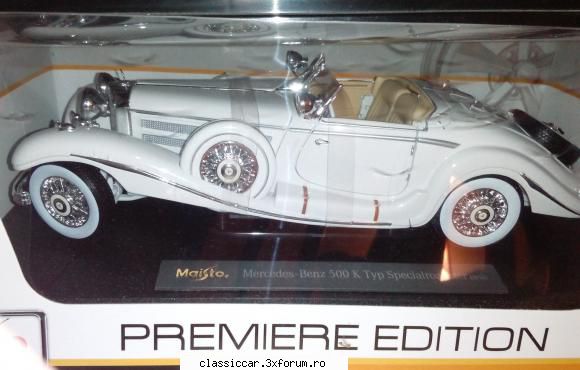 Vand macheta Mercedes 500K - Vand macheta Mercedes 500K , 1:18 ,Maisto, ca - Modelism si machetute