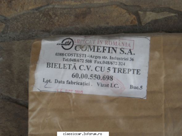 Vand piese dacia - Poze cu bielete de c.v. 5 trepte- 15 lei buc - Vanzari  piese si accesorii