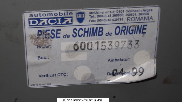 Vand piese dacia - marius1978 - Vanzari  piese si accesorii
