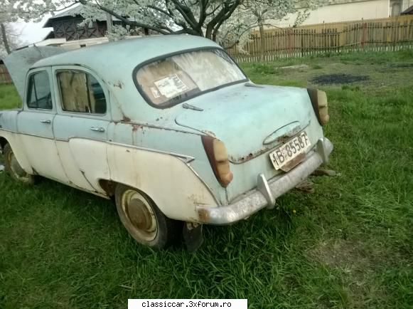 Veteranul Ivan moskvichul meu 407 din 1969 - spatele,nr e pus de mine - Prezentare masini