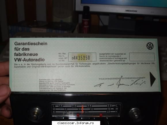 Volkswagen 1600 Variant L 1970 - certificatul de garantie ,expirat de 38 de ani - Reconditionari si Restaurari