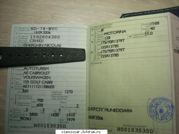 Volkswagen Golf cabrio diesel - gherghin nicolae - Reconditionari si Restaurari