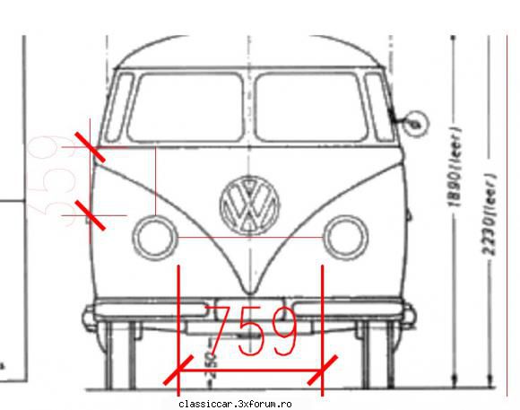 Volkswagen T1 - Astea sunt dimensiunile ce au reiesit din desen - Prezentare masini