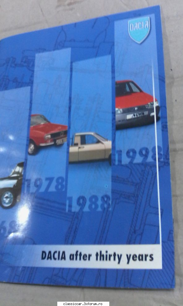 amintiri diverse - brosura aniversara 30 de ani dacia 20 ron - Vanzari- cumparari carti si reviste auto