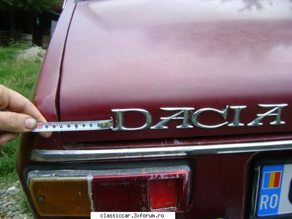 amplasare logo Dacia 1300 - La emblema mare: 7 cm de la margine - Coltul Tehnic