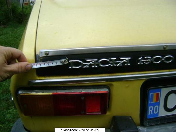 amplasare logo Dacia 1300 - Iar la emblema mica: 8 cm de la margine - Coltul Tehnic