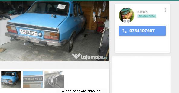 anunturi romanesti vazute pe net - Vind Renault 12 original made in Franta din - Anunturi vazute pe net