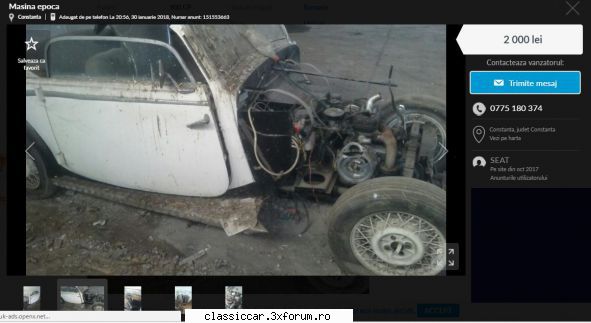 anunturi romanesti vazute pe net - Un foarte rar DKW cu roti cu spite ! - Anunturi vazute pe net