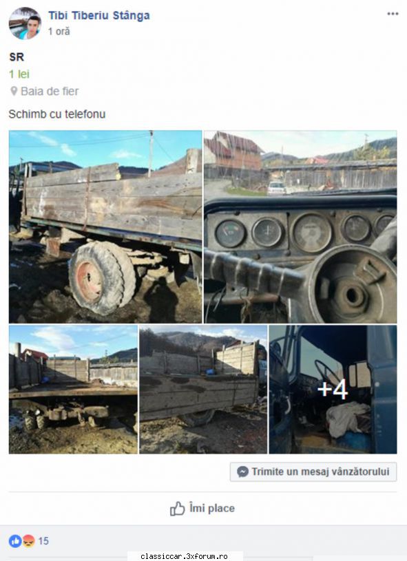 anunturi romanesti vazute pe net - Camion SR scos la vanzare pe un grup de pe - Anunturi vazute pe net