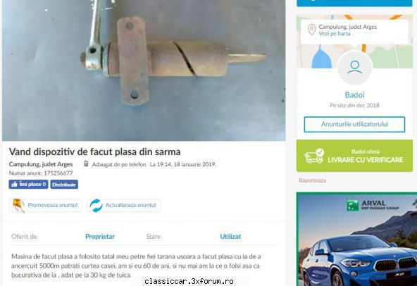 anunturi romanesti vazute pe net - dispozitiv de facut plasa de gard - Anunturi vazute pe net