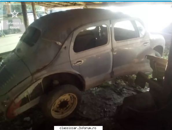 anunturi romanesti vazute pe net - Renault 4 cv din 1953 - Anunturi vazute pe net