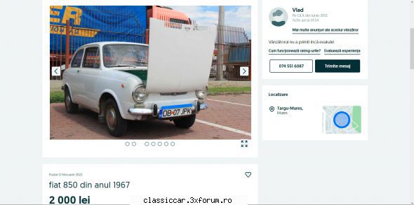 anunturi romanesti vazute pe net - Un fiat 850 la 2000 lei,cu acte! - Anunturi vazute pe net