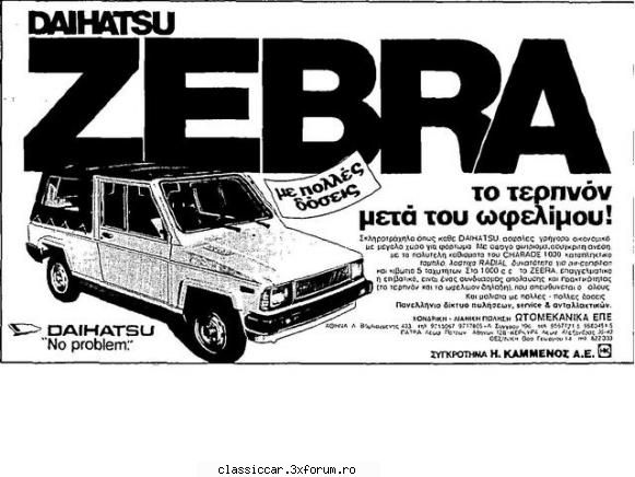 automobile construite in Grecia - acest model de Daihatsu Zebra a fost construit - File de istorie