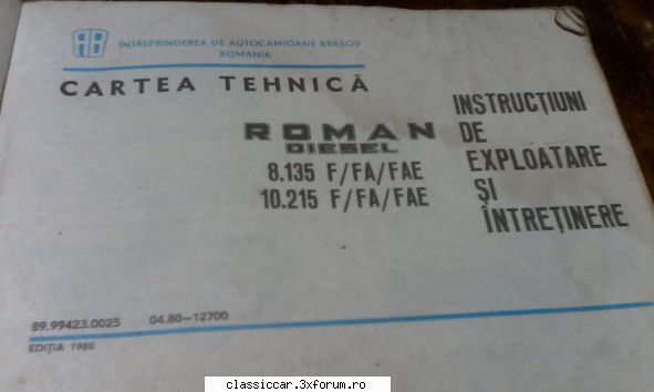 cartea tehnica roman diesel - gabi_gadea. - Vanzari- cumparari carti si reviste auto