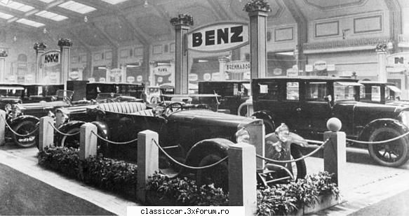 expozitii masini din alte timpuri - Benz la Berlin in 1924 - File de istorie