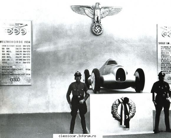 expozitii masini din alte timpuri - Auto Union in Berlin 1934 - File de istorie