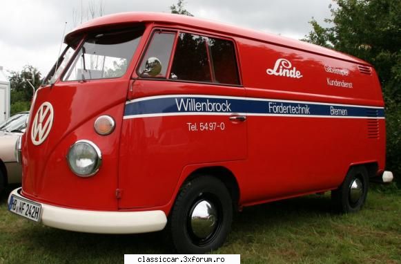 imagini deosebite cu masini clasice - Vw T1 panel van "masina de firma" Linde - Classicopedia