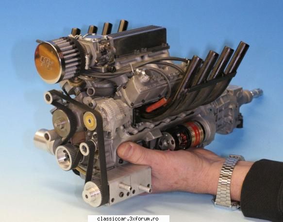 mini motoare pe benzina - V8 dupa cum vad doar alternatorul este de forma - Modelism si machetute