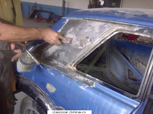 my opel kadett b an 1970 - dupa finisarea prin cositorire stalpii arata ca-n - Prezentare masini
