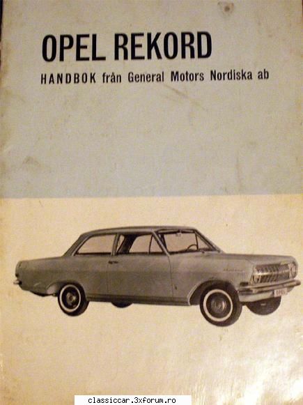 o parte din manual pt opel rekord A - danielcalena - Fise tehnice