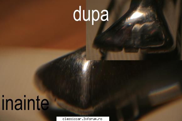 reconditionare ornamente - inainte si dupa primul tratament. urmeaza - Coltul Tehnic