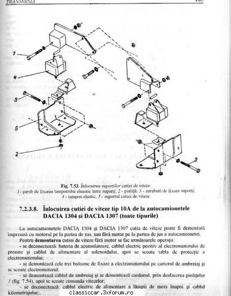 suporti prindere cutie 5 tr Dacia 1310 - Si asta e asemanator, dar difera prinderile - Coltul Tehnic
