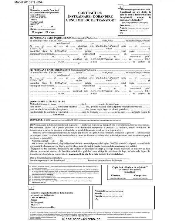 transcriere auto - 1.Contracul este formular tip se gaseste la orice - Discutii libere