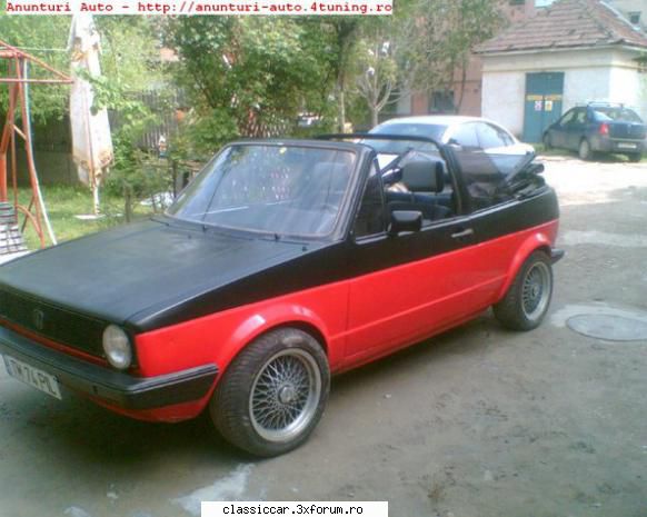 un golf 1 decapotabil - Masina este pe "craiova forum" sta cam de mult pe - Am vazut prin Romania