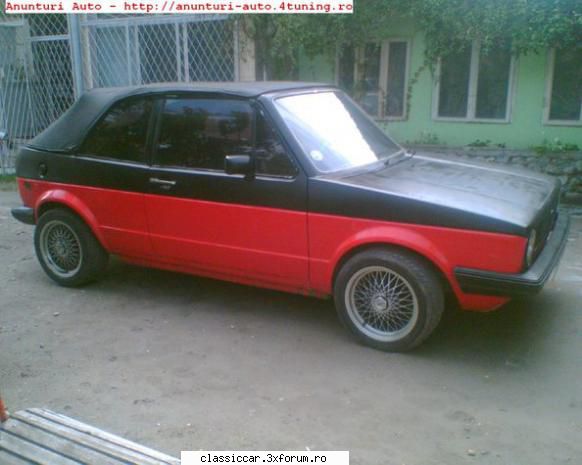 un golf 1 decapotabil - din cate-am vazut,maqsina se afla in Dragasani - Am vazut prin Romania