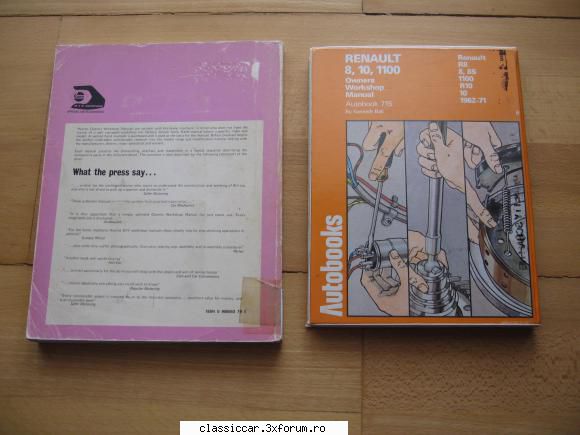 vand manuale de reparatii pentru Dacia 1100/Renault 8/10 - hufo - Vanzari- cumparari carti si reviste auto